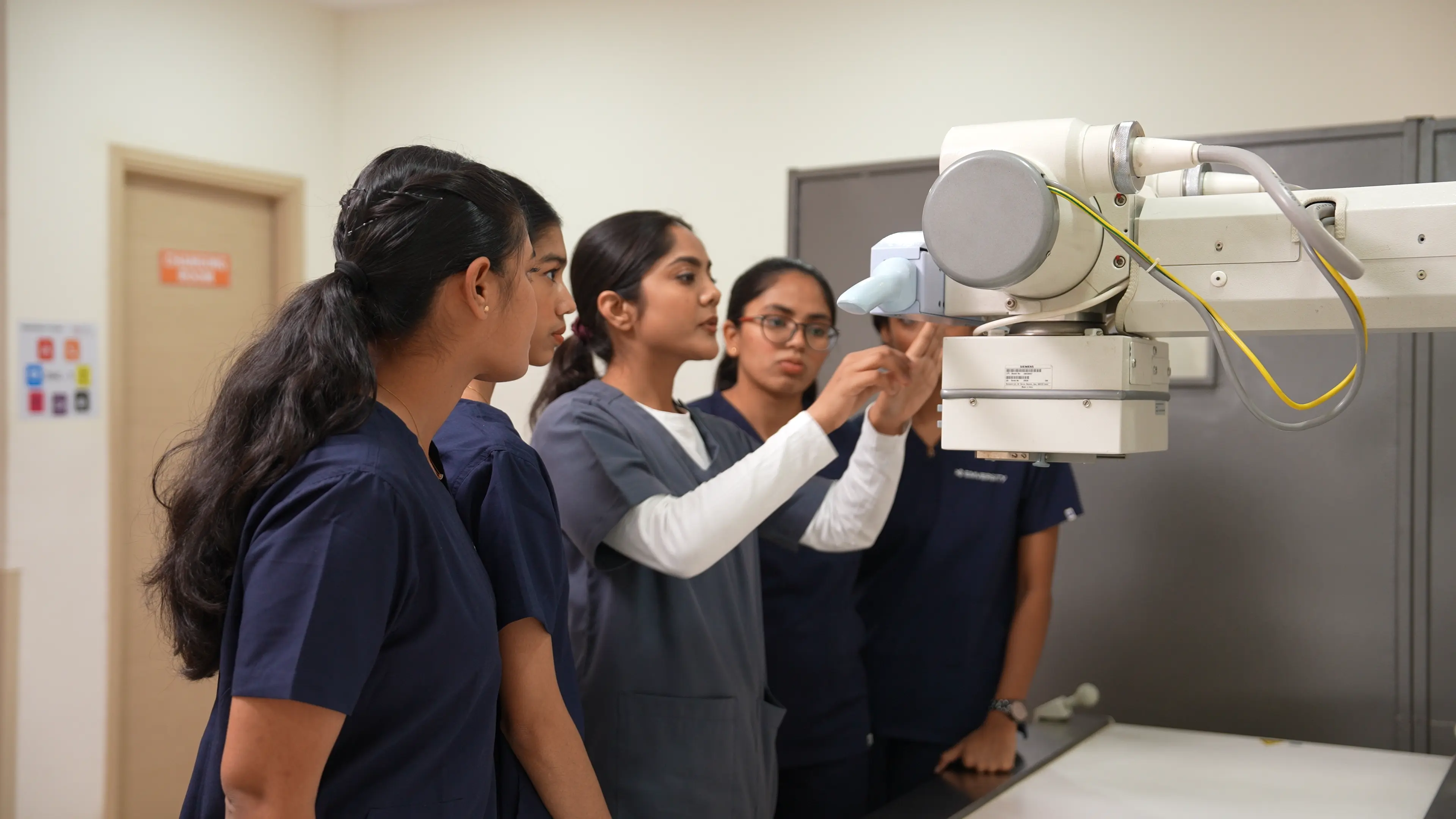 Hands-on nursing simulation session with Emversity trainers on campus
