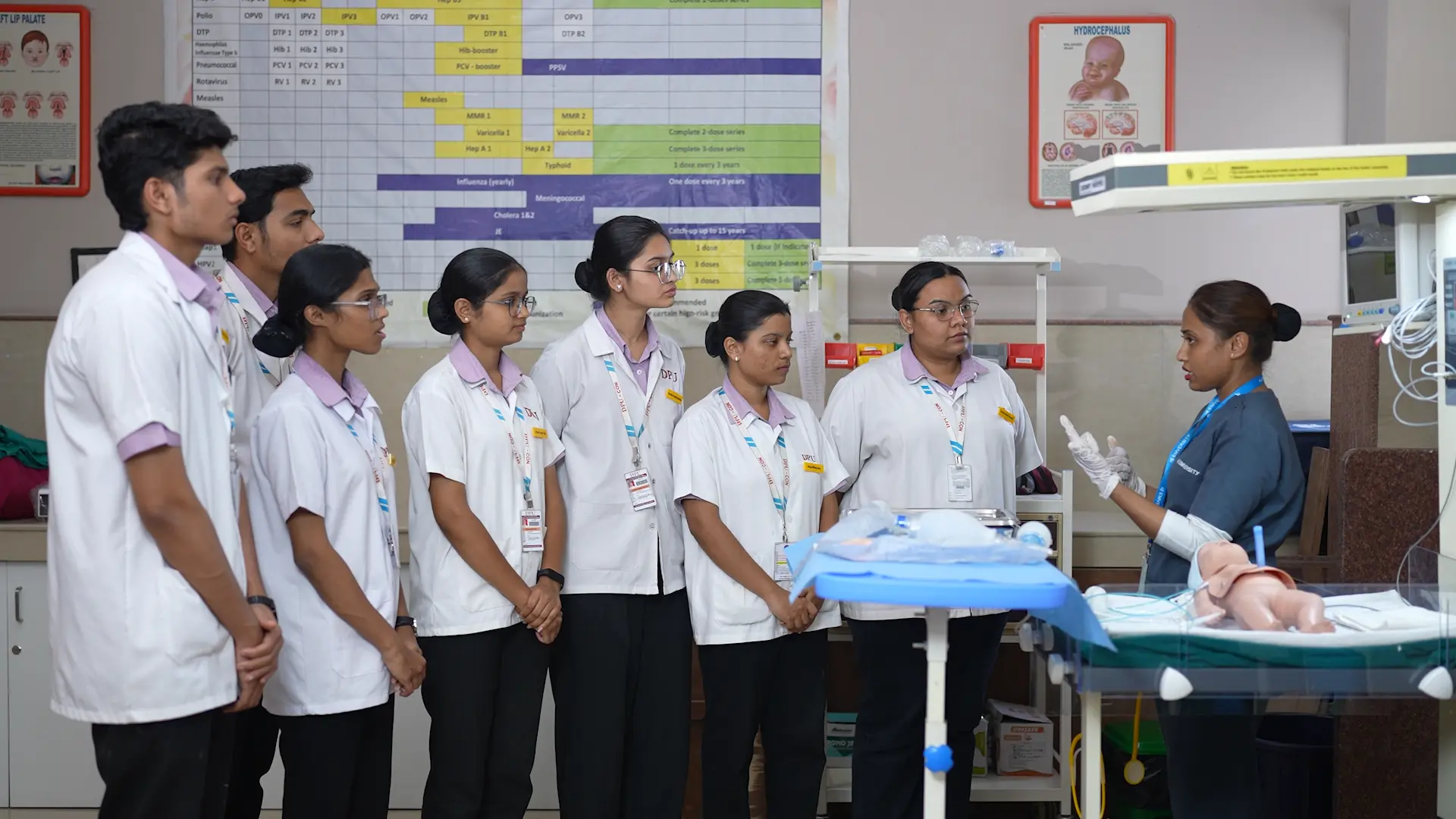 Nursing students in the upgraded skill lab at Dr. D.Y. Patil Vidyapeeth, Pune